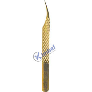 Pinzas de pestañas de volumen de arranque probadas a mano con diseño de diamante Pinzas de pestañas de acero inoxidable de etiqueta privada - Product Image 5