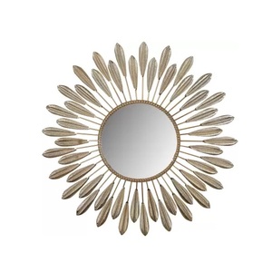 Espejo de decoración de pared para el hogar y el hotel, forma redonda, diseño de sol, de metal, precio más bajo, gran oferta - Product Image 6