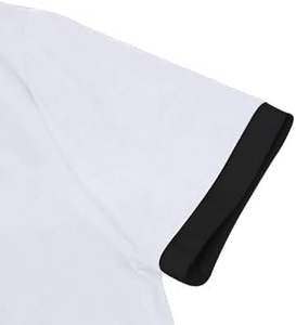 <b>Women</b> Street Wear Custom Print Logo Breathable <b>White</b> <b>T</b> <b>Shirts</b> with Black Contrast Trim Fashion Outdoor Ladies <b>Shirts</b> Breathable - Product Image 3