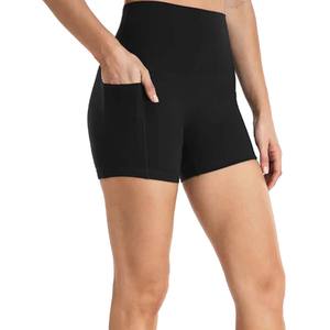Meilleure vente Short de yoga pour femme Taille haute Séchage rapide Respirant Respectueux de l'environnement Motif solide Sports actifs Fitness - Product Image 2