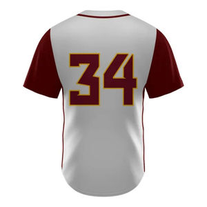 Numéro personnalisé et nom de maillot de Baseball boutons en gros vers le bas sublimé uniforme de Baseball - Product Image 2