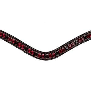 Diamantes de imitación de cristales brillantes de 3 filas de alto grado hechos a mano banda para cejas de caballo de cuero inglés negro al mejor precio - Product Image 4