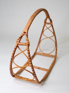 Porta Revistas de Ratán Natural, Revistero de Mimbre, Diseño Curvo, Almacenamiento de Revistas Hecho a Mano para Decoración del Hogar - Product Image 5