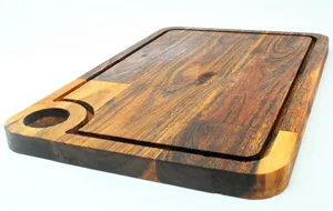 Planche à découper en bois écologique et durable de qualité alimentaire OEM avec logo gravé personnalisé vente en gros accessoire de cuisine - Product Image 3