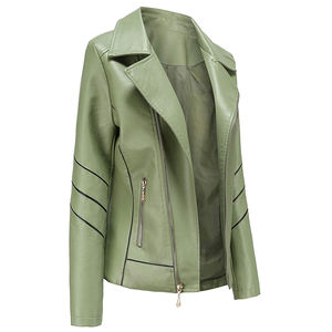 Chaqueta de piel de oveja color granate para mujer, personalizada, con acabado semi-anilina, solapa de muesca, corte entallado, larga, cortavientos y transpirable, envío directo - Product Image 4