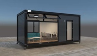 Maison conteneur préfabriquée pliable en acier de 20 pieds, idéale pour logement d'appoint et bureau, fabriquée en Chine - Offre Spéciale