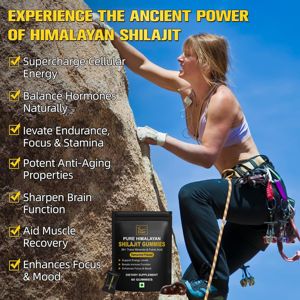 Gummies de Shilajit Pur de l'Himalaya OEM avec plus de 85 Oligo-éléments et Acide Fulvique, Sans Sucre, 60 Gummies pour l'Énergie et l'Immunité - Product Image 4