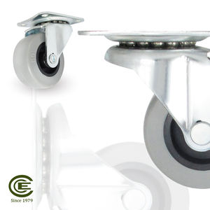 Rueda Giratoria de 50 mm con Placa Giratoria, Banda de Rodadura de TPR y Núcleo de PP para Muebles y Equipos Ligeros - Product Image 6