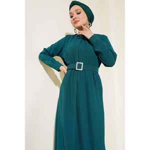 ชุดเดรสลำลองสีมรกตมีเข็มขัด - Product Image 1