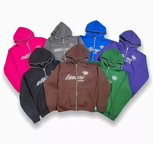 Sudadera con Capucha de Forro Polar Grueso OEM para Hombre, Hombros Caídos, Manga Larga, Estampado Personalizado, Bordado con Pedrería - Product Image 6