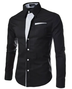 Chemise habillée pour homme à manches longues, nouvelle conception, coupe ajustée, décontractée, à carreaux - Product Image 4