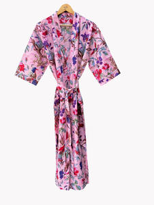 Peignoir Kimono en coton imprimé floral de luxe élégant pour femmes été automne léger doux confortable pour se prélasser Spa plage - Product Image 2