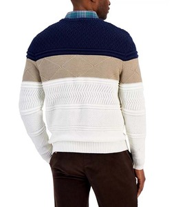 Pulls en coton pour hommes à col rond, manches longues, respirants, en laine tricotée, vêtements d'hiver, nouveau design, couleur unie, pull en tricot pour hommes 2025 - Product Image 3