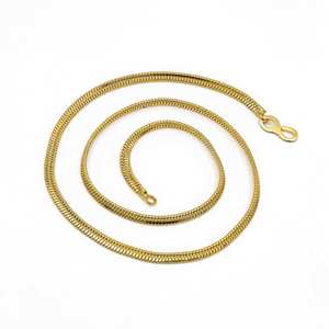 Collares de Cadena de Eslabones de Serpiente Chapados en Oro Micro de 14K, 18K, 24K al por Mayor, Joyería de Moda de Latón - Product Image 1