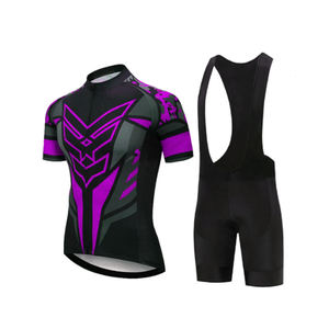 Ensemble de maillots de cyclisme à manches courtes OEM pour homme Haut de sport d'été respirant Uniforme de cyclisme de montagne personnalisé OEM - Product Image 5