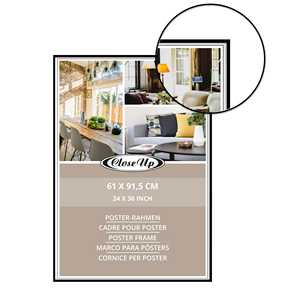 Marco de Aluminio Negro Mate para Pósteres y Fotos, 61 x 91.5 cm, Decoración de Pared para el Hogar, para Tamaños A2, A4, 30x40, 16x20, Hecho de Aleación - Product Image 5