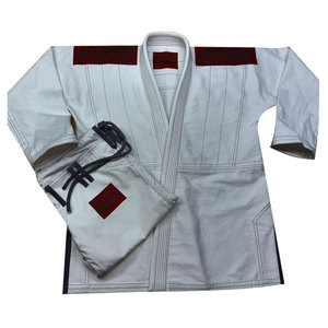La mejor ropa de artes marciales Kimono Jiu Jitsu blanco azul brasileño Jiu uniforme perla tejido tela todos los tamaños - Product Image 4