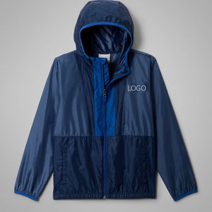 Chaqueta de Poliéster para Niños, Diseño de Bloques de Color, Material de Alta Calidad, Ropa Casual con Diseño de Logotipo Personalizado, Cierre de Cremallera - Product Image 1