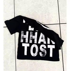 Custom Logo 100% Cotton Boxy Fit <b>Cropped</b> Casual Vintage Streetwear Oversized Heavy (300 Grams) Knitted Solid Blank Clothing - Product Image 6