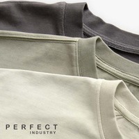 Camiseta de manga corta pesada para hombre, ropa informal de gran tamaño con hombros caídos, camisetas con diseño de logotipo personalizado