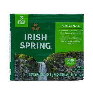 <b>Irish</b> Spring Original Clean Herbal Solid Bar <b>Soap</b> Basic Cleaning Whitening Mineral for Men 20 Count All Skin Types 2 Year Shelf - Product Image 1
