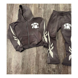 ชุดวอร์มขาบานผู้ชายผ้าฝ้าย100% กันลมระบายอากาศได้แบบซ้อนกันชุดวอร์มเรียวโลโก้ยั่งยืน XL ออกแบบได้ตามต้องการ - Product Image 5