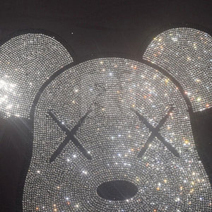 Camiseta de talla grande con estampado de diseño único con diamantes de imitación para hombre, Camiseta holgada de 100% algodón con diamantes de imitación para venta en línea - Product Image 4