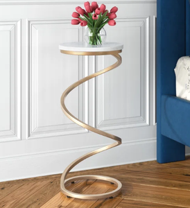 Nordic Style Modern Enamel Finished Luxurious Stylish Side <b>Table</b> <b>Living</b> <b>Room</b> Furniture Decorative Tea Accent Metal End <b>Table</b> - Product Image 3