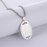 Vente en gros de bijoux religieux islamiques musulmans arabes pas chers, pendentif en or avec le nom d'Allah