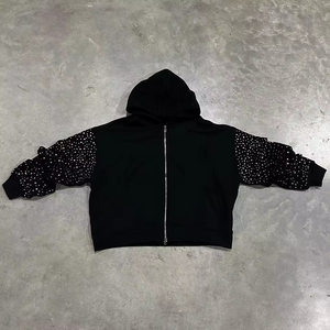 Sweat à capuche épais de haute qualité en non-tissé, style décontracté vintage, en Spandex/Polyester French Terry, coupe oversize, collection Printemps, imprimé numérique - Product Image 3