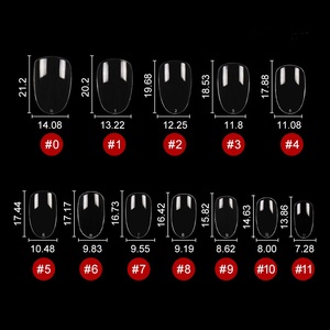 120 Uds XS corto almendra acrílico cubierta completa esculpida Gel suave extensión de <span class=keywords><strong>uñas</strong></span> punta cápsula América <span class=keywords><strong>uñas</strong></span> - Product Image 4