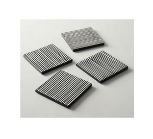 Nuevo posavasos hecho a mano de diseño único con posavasos de material medio de madera y medio mármol con juego de 4 de gran calidad para habitaciones - Product Image 5