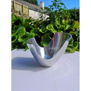 Bol à fruits en aluminium poli brillant de belle qualité vaisselle en métal pour collations affichage de biscuits bols à vaisselle américains - Product Image 1