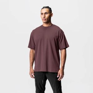 100% algodón 320gsm Super Heavyweight Oversized hombres Streetwear camiseta Drop Shoulder Boxy Fit con diseño en blanco - Product Image 1