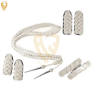 Aiguillette personnalisée de qualité supérieure fil torsadé doré uniforme embouts en laiton cordons d'épaule pour robes finition enduite de logo personnalisé - Product Image 5