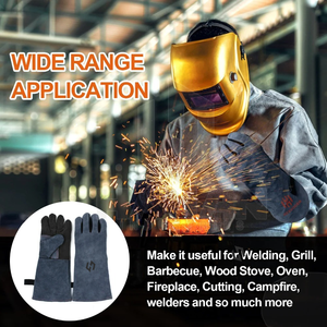 Gants de sécurité en cuir durables et ignifuges personnalisés directs d'usine pour les soudeurs - Product Image 3