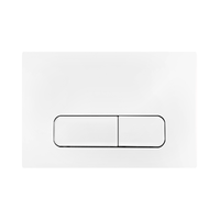 Panneau d'actionnement WC Fabia certifié CE, moderne, rectangulaire arrondi, double chasse, finition or brossé, pour réservoir encastré – Projet
