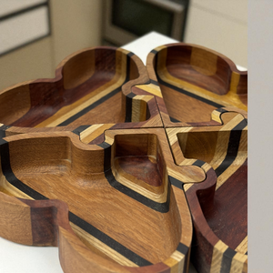 Plateau de service en bois FT01 pour restaurant, prix d'usine, vente en gros, formes et tailles personnalisées, plateau en bois naturel artisanal - Product Image 2