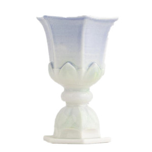 Portavelas de cerámica Lotus en oferta para decoración de escritorio y sala de estar - Product Image 2