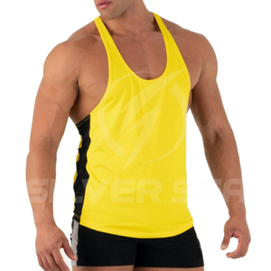 เสื้อกล้ามกีฬาผ้าคอตตอน XL ของผู้ชายแห้งเร็วเสื้อออกกำลังกายเล่นฟิตเนสเล่นฟิตเนสลำลองสีทึบพิมพ์ลายถักแบบวินเทจระบายอากาศได้ดี - Product Image 5