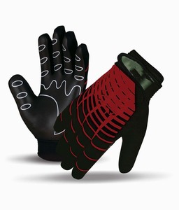 Full Finger <b>Gloves</b> Black <b>Blue</b> PU Non Slip Outdoor Unisex All Seasons Grip Design - Product Image 5