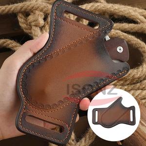 Fourreau de camping en cuir véritable fourreau de couteau de poche tactique fourreau de couteau de chasse de poche ISONZ - Product Image 4