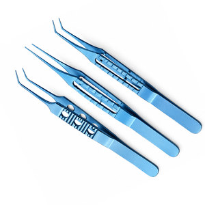 Instrumentos Microquirúrgicos para Trasplante Capilar, Pinzas Manuales de Acero Inoxidable de Alta Calidad, Curvas, con Punta de Plataforma - Product Image 6