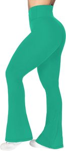 Pantalones de chándal acampanados elásticos de alta calidad para mujer, pantalones acampanados informales con cintura elástica para mujer con característica antiestática para invierno - Product Image 6
