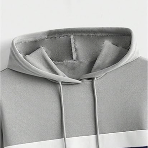 Sudadera con capucha de gran tamaño de moda 2025 de alta calidad con Capucha con cordón y mangas de contraste perfectas para ropa de calle - Product Image 3