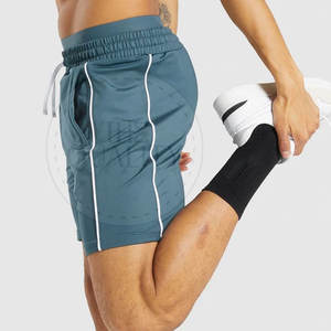 Pantalones cortos de gimnasio para hombre con diseño personalizado hecho en fábrica, 100% algodón, sólido, informal, de secado rápido, cómodo, con cordón - Product Image 4