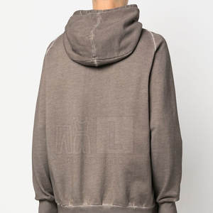 เสื้อฮู้ดผู้ชายผ้าคอตตอนผสมกรดซักแฟชั่นฤดูหนาว - Product Image 3