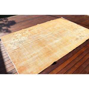 พรมวินเทจตุรกี ขนาด 5.5x9 ฟุต ลายดอกไม้สีส้ม - Product Image 2