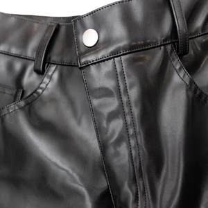 Pantalones de Cuero para Hombre de Alta Calidad con el Último Diseño, Venta al por Mayor, Diseña Tu Propio Logotipo, Pantalones de Cuero Lavados para Hombre - Product Image 6