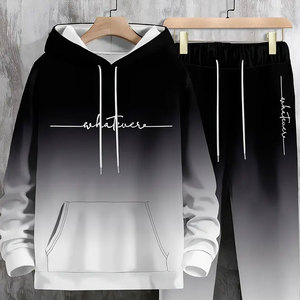 Pantalones de chándal de pierna recta de lana tecnológica de alta calidad, chándales con cremallera completa para hombres, y conjunto de pantalones de chándal Sudadera con capucha, chándales transpirables - Product Image 2